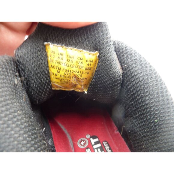 Skechers Mens Relaxed Fit Memory Foam Comp Toe Work Shoes Size 9.5 Brown 77027 - Picture 7 of 10